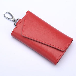 Genuine Leather Keychain Men Women Key Holder Organizer Pouch Cow Split Car Key Wallet Housekeeper Key Case Mini Card Bag | 0 | TageUnlimited