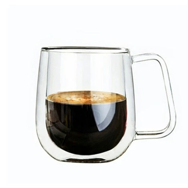 Double Wall Glass Mug Resistant Tea Beer Mug Milk Lemon Juice Cup Drinkware Lover Coffee Cups Mug Gift | 0 | TageUnlimited