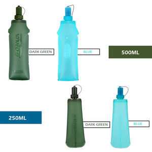 Water Bottle TPU Folding Soft Flask Sport Water Bottle Water Bag Collapsible Drink Water Bottle Water Bag Running Camping Hiking | TageUnlimited