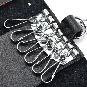 Genuine Leather Keychain Men Women Key Holder Organizer Pouch Cow Split Car Key Wallet Housekeeper Key Case Mini Card Bag | 0 | TageUnlimited