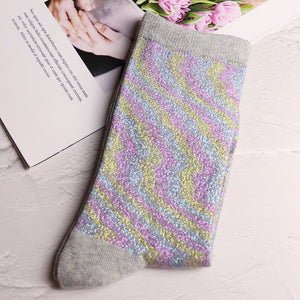 1 pair of gold and silver glitter fashion women's socks summer thin trendy breathable cool socks Korean style personality socks | TageUnlimited