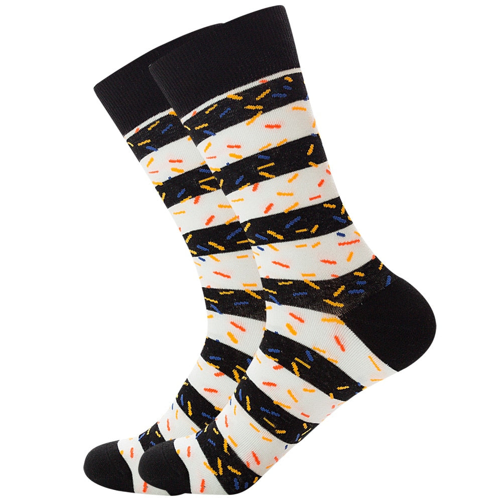 Stripe Happy Socks Men Women Cotton Funny Crew Socks Personality Painting Zebra Pattern Female Male Harajuku Skateboard Socks | TageUnlimited