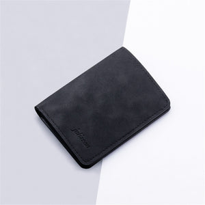 New Style Mini Thin Men Wallet Card Holder Purse Coin Pouch Card Holder Short Vertical PU Leather Wallet Change Money Pouch | TageUnlimited