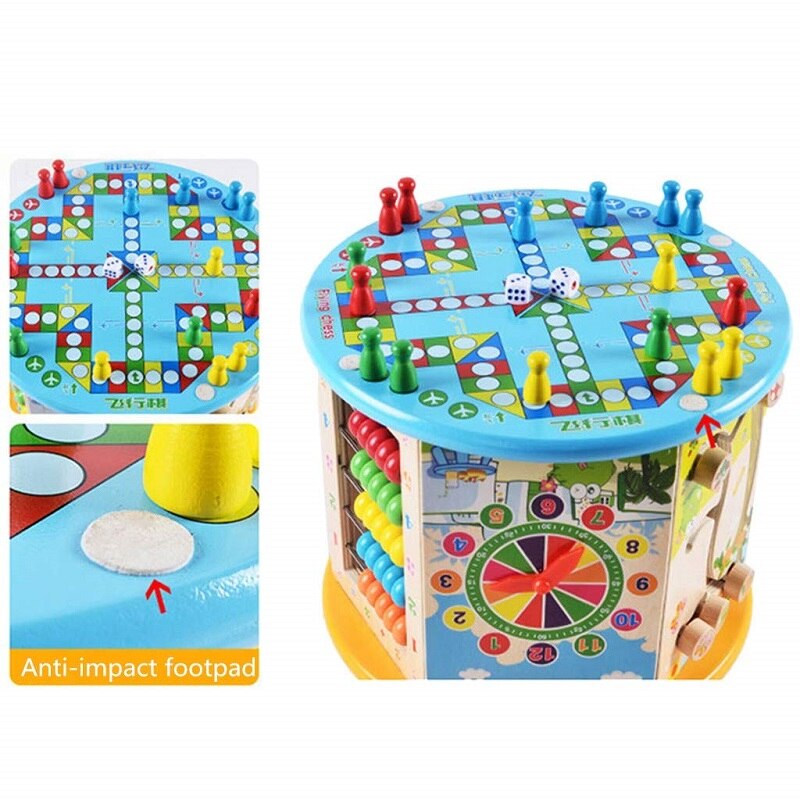 8 in 1 Busy Board Montessori Baby Wooden Cognitive Box Early Education Toys Children Learning Matching Games Interactive Gifts | TageUnlimited