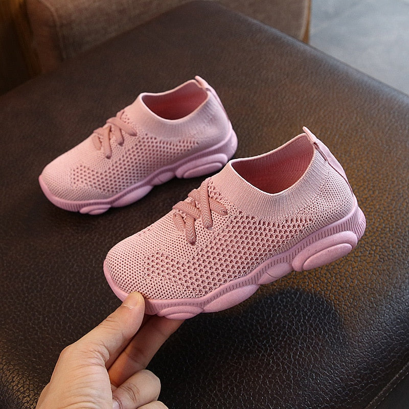 New Baby Sneakers Fashion Children Flat Shoes Infant Kids Baby Girls Boys Solid Stretch Mesh Sport Run Sneakers Shoes | TageUnlimited