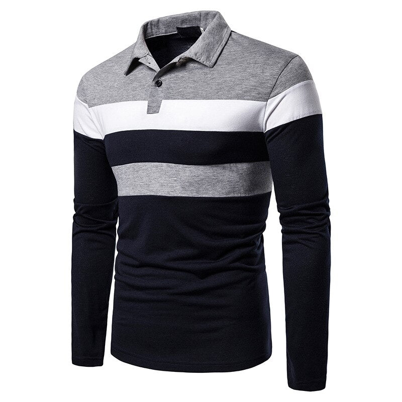 Mens Casual Shirts Long Sleeve Warm Stretch Slim Basic Shirt Striped Print  Long Sleeve Shirt S -5XL | TageUnlimited