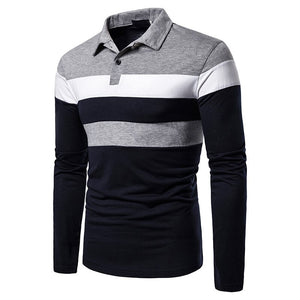 Mens Casual Shirts Long Sleeve Warm Stretch Slim Basic Shirt Striped Print  Long Sleeve Shirt S -5XL | TageUnlimited