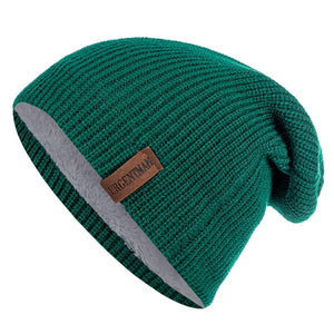 Unisex Letter Beanie Hat Leisure Lined Winter Hats For Men Women Keep Warm Knitted Hat Fashion Solid Ski Bonnet Cap | TageUnlimited