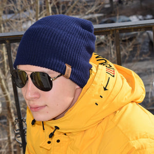 Unisex Letter Beanie Hat Leisure Lined Winter Hats For Men Women Keep Warm Knitted Hat Fashion Solid Ski Bonnet Cap | TageUnlimited