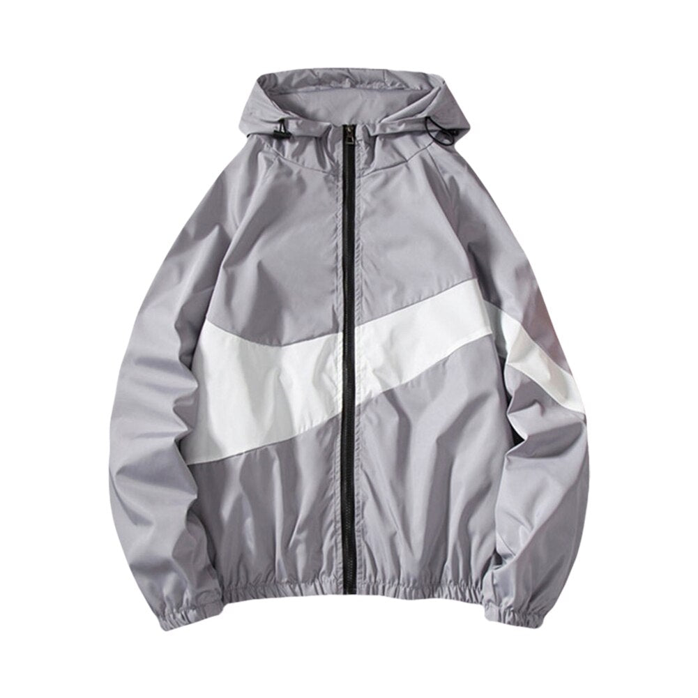 Men’s Winter Fall Thin Hoodies Outfits, Long Sleeve Color Block Zipper Hooded Sweatshirts New Fashion | TageUnlimited