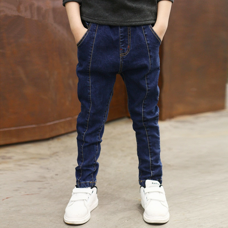 IENENS Boys Jeans Denim Trousers Kids Clothes Children Clothes Spring Young Boy Straight Cowboy Trousers Casual Pants 4-11 Years | TageUnlimited