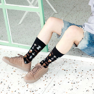 Stripe Happy Socks Men Women Cotton Funny Crew Socks Personality Painting Zebra Pattern Female Male Harajuku Skateboard Socks | TageUnlimited
