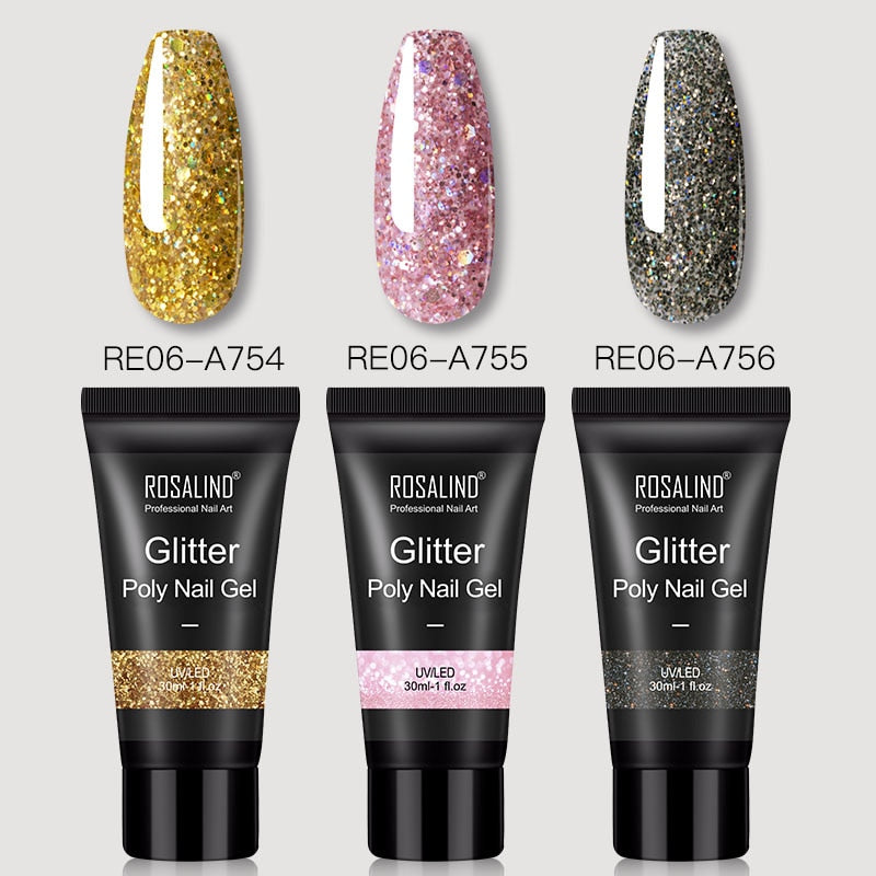 ROSALIND Poly Nail Gel Extension Nail Kit All For Manicure Gel Set Acrylic Solution Water Builder Polish Gel For Nail Art Design | TageUnlimited