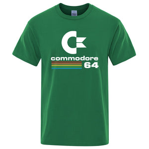 Men T-shirts Summer Commodore 64 Print T Shirt C64 SID Amiga Retro Cool Design Street Short Sleeve Top Tee Cotton Clothing | TageUnlimited