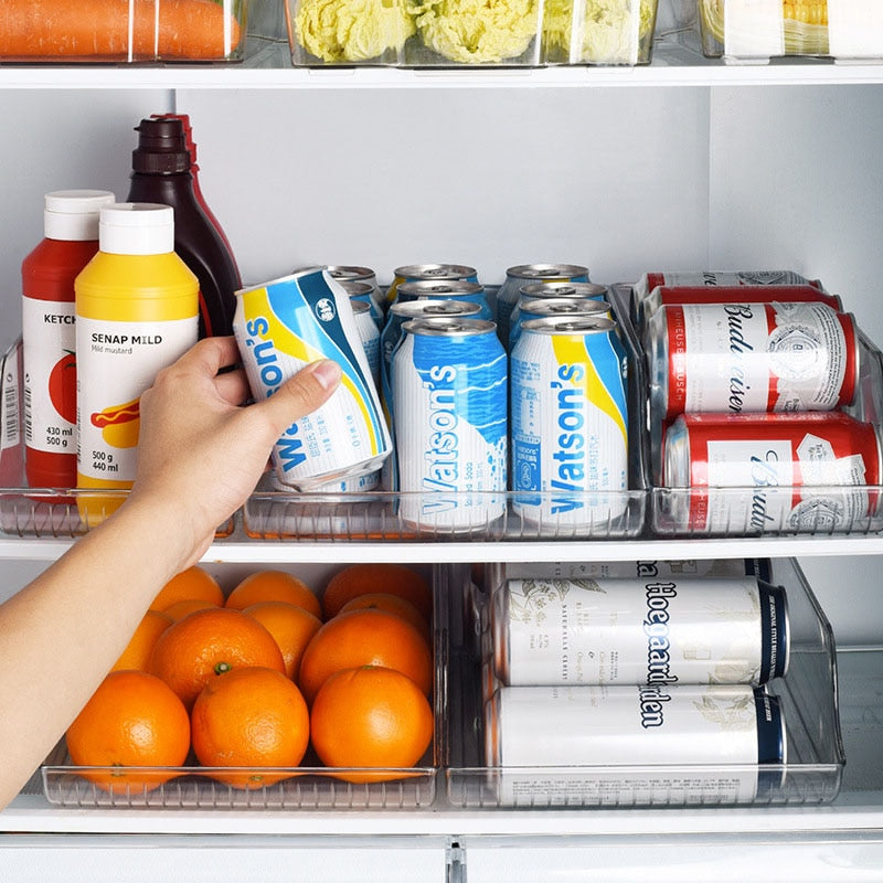 Kitchen Beer Storage Box Beverage Bottle Transparent Finishing Box Kitchen Drawer Refrigerator Storage Box Organization | TageUnlimited