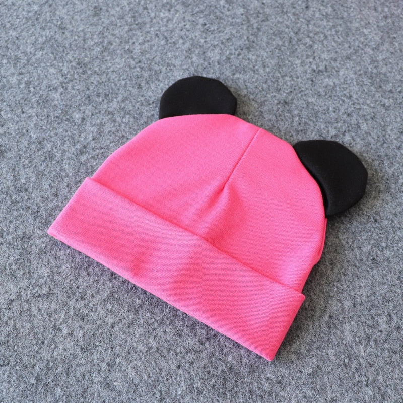 Baby Hat With Ears Cotton Warm Newborn Accessories Baby Girl Boy Autumn Winter Hat For Kids Infant Toddler Beanie Cap Girls Hat | TageUnlimited