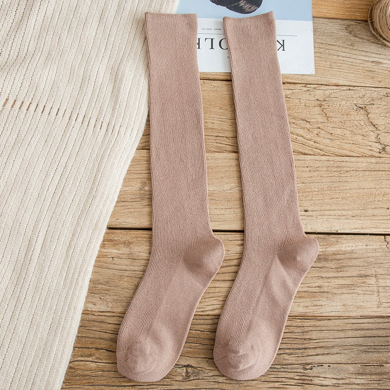 10 Colors Autumn New Women&#39;s Socks Cotton Winter Long Socks Harajuku Female Trick Warm Solid Color Sock Casual Ladies Sox | TageUnlimited