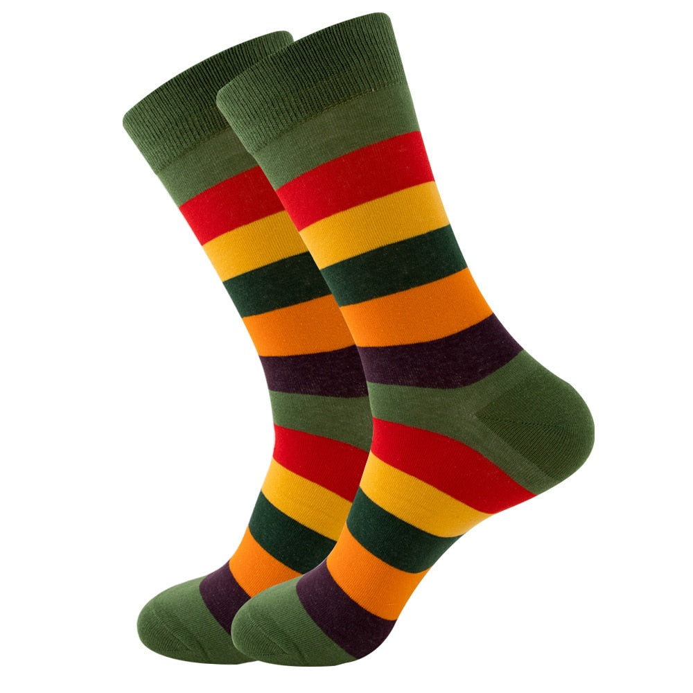 Stripe Happy Socks Men Women Cotton Funny Crew Socks Personality Painting Zebra Pattern Female Male Harajuku Skateboard Socks | TageUnlimited