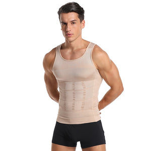Be-In-Shape Men Slimming Body Shaper Waist Trainer Vest Tummy Control Posture Shirt Back Correction Abdomen Tank Top Shaperwear | TageUnlimited
