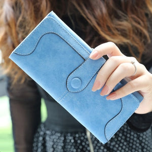 Aliwood Brand Wallets Retro Nubuck Leather Women Long Wallets Clutch Female Hasp Purse Vintage Money Bag Carteira Card Holder | TageUnlimited