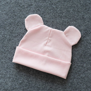 Baby Hat With Ears Cotton Warm Newborn Accessories Baby Girl Boy Autumn Winter Hat For Kids Infant Toddler Beanie Cap Girls Hat | TageUnlimited