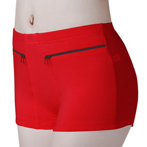 Women Safety Short Pants Soft Solid Shorts Boxer Summer Under Skirt Shorts With Zipper Pockets Femme Underwear Safety Shorts | TageUnlimited