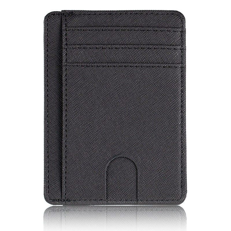 Slim RFID Blocking Leather Wallet Credit ID Card Holder Purse Money Case for Men Women Fashion Bag 11.5x8x0.5cm | TageUnlimited