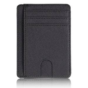 Slim RFID Blocking Leather Wallet Credit ID Card Holder Purse Money Case for Men Women Fashion Bag 11.5x8x0.5cm | TageUnlimited