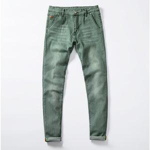 Mens Colored Jeans Stretch Skinny Slim Jeans Men Light Blue Spring Summer Fashion Casual Slim Fit Denim Trousers For Men | TageUnlimited