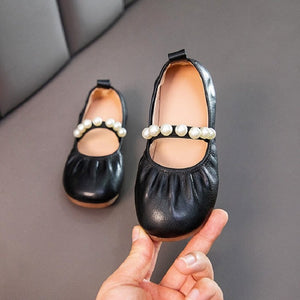 Spring Children Girls Flat Pearl PU Leather Shoes Kids Baby Princess Shoes | TageUnlimited