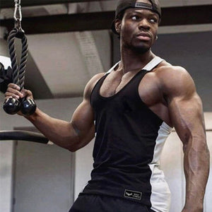 Sports Running T-shirt Men Gym Fitness Tops Tee Shirt Stringer Bodybuilding Singlets Muscle Vest T Shirt Workout Shirt | TageUnlimited