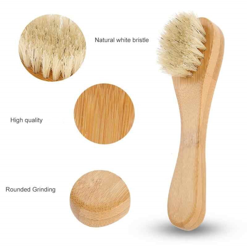 Dry Brushing Body Shower Brush Dead Skin Remover Exfoliating Face Scrubber Boar Bristle Body SPA Wet Bath Brushes | TageUnlimited