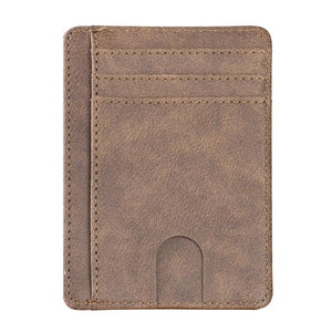Slim RFID Blocking Leather Wallet Credit ID Card Holder Purse Money Case for Men Women Fashion Bag 11.5x8x0.5cm | TageUnlimited