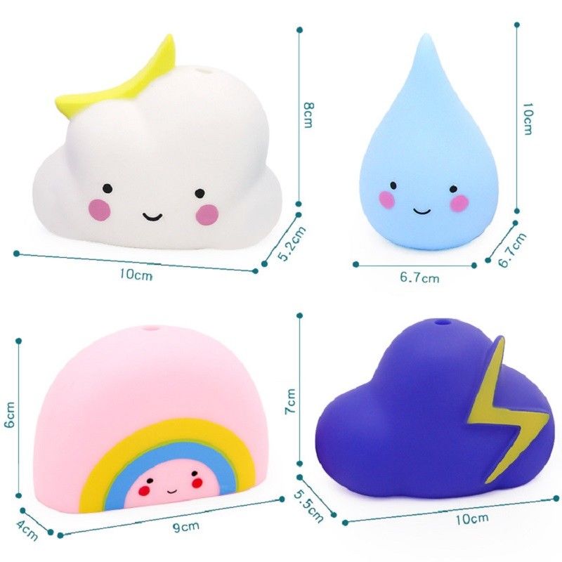 Cute Baby Bath Toys Bathroom Play Water Spraying Tool Clouds Shower Floating Toys Kids Bathroom Water Toys Early Educational | TageUnlimited