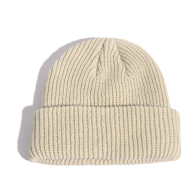 Fashion Hip Hop Beanie Knitted Hat Men Skullcap Women Winter Warm Brimless Baggy Melon Cap Cuff Docker Fisherman Beanies Hats | TageUnlimited