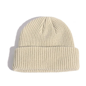 Fashion Hip Hop Beanie Knitted Hat Men Skullcap Women Winter Warm Brimless Baggy Melon Cap Cuff Docker Fisherman Beanies Hats | TageUnlimited