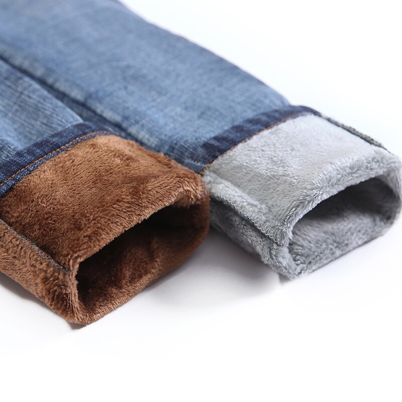 Winter Thick Velvet Women High Waist Skinny Jeans Simple Fleece Warm Slim fit Stretch Ladies Casual Denim Pencil Pants | TageUnlimited