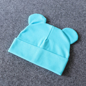 Baby Hat With Ears Cotton Warm Newborn Accessories Baby Girl Boy Autumn Winter Hat For Kids Infant Toddler Beanie Cap Girls Hat | TageUnlimited