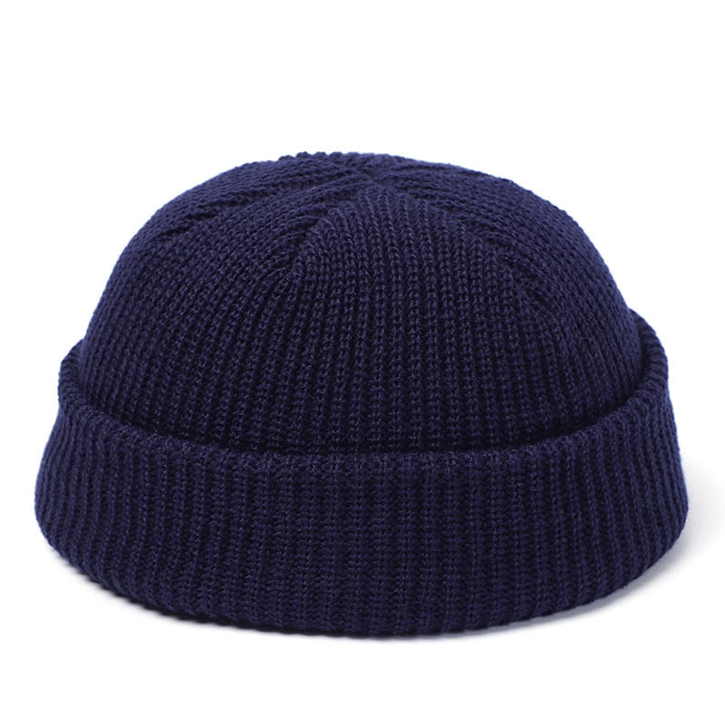 Fashion Hip Hop Beanie Knitted Hat Men Skullcap Women Winter Warm Brimless Baggy Melon Cap Cuff Docker Fisherman Beanies Hats | TageUnlimited