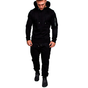 Mens 2 Piece Tracksuit Sweatsuit Jogging Casual Warm Breathable Wicking Fitness Running Sportswear Military Tactical Hoodie+Pant | TageUnlimited