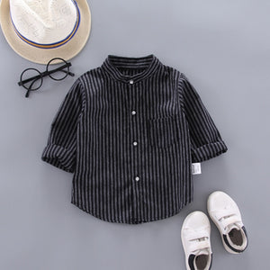 IENENS Spring Thin Shirts Baby Boys Long Sleeve Striped Print Shirts Kids Tops Tees Shirts Casual Blouse | TageUnlimited