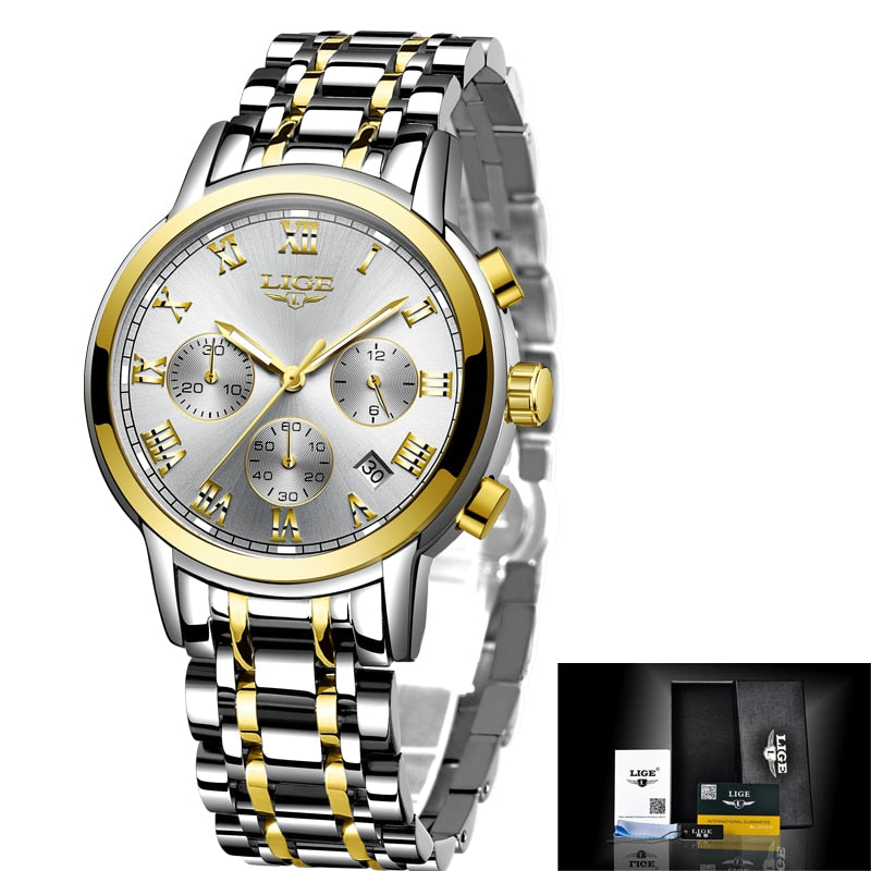 New Fashion Women Watches LIGE Top Brand Ladies Luxury Creative Steel Women Bracelet Watches Female Quartz Waterproof Watch Gift | TageUnlimited
