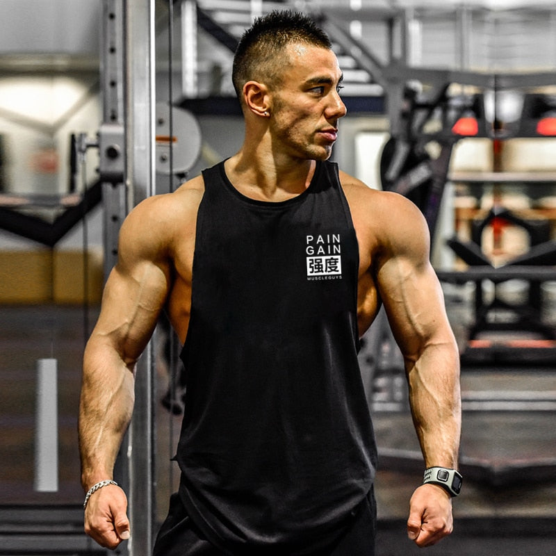 Brand Clothing Men Gym Singlet Muscle Stringer Tank Tops Fitness Sports Sleeveless Shirt Y BACK Racer Workout Tops Vest | TageUnlimited