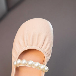 Spring Children Girls Flat Pearl PU Leather Shoes Kids Baby Princess Shoes | TageUnlimited
