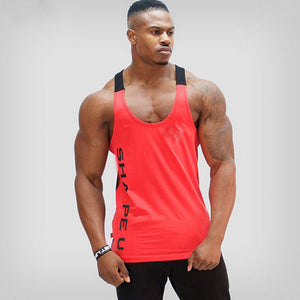 Hot Bodybuilding Fitness Singlets Muscle Vest For Men Tee Basketball Jersey Solid Gym Men Stringer Loose Tank Tops | TageUnlimited