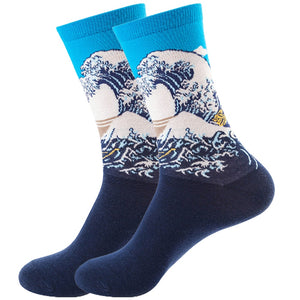 Stripe Happy Socks Men Women Cotton Funny Crew Socks Personality Painting Zebra Pattern Female Male Harajuku Skateboard Socks | TageUnlimited