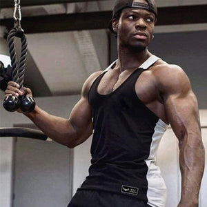 Sports Running T-shirt Men Gym Fitness Tops Tee Shirt Stringer Bodybuilding Singlets Muscle Vest T Shirt Workout Shirt | TageUnlimited