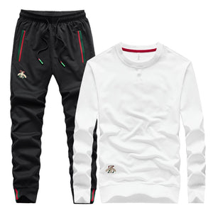 Autumn New Embroidered O-neck Long Sleeved Casual Tracksuit Men Track Suit Two Piece Sets Streetwear Clothing Sweatsuit | TageUnlimited