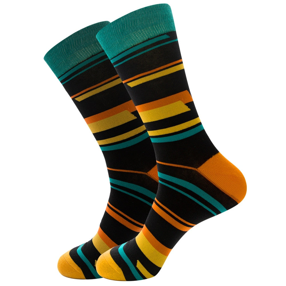 Stripe Happy Socks Men Women Cotton Funny Crew Socks Personality Painting Zebra Pattern Female Male Harajuku Skateboard Socks | TageUnlimited