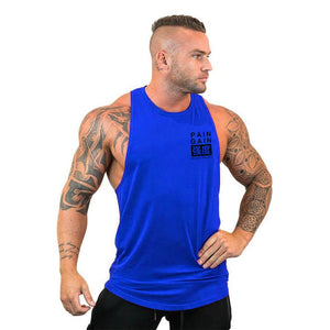 Brand Clothing Men Gym Singlet Muscle Stringer Tank Tops Fitness Sports Sleeveless Shirt Y BACK Racer Workout Tops Vest | TageUnlimited